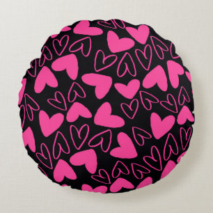 Hearts Round Cushion