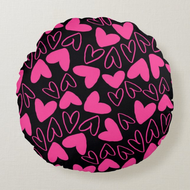 Hearts Round Cushion (Front)