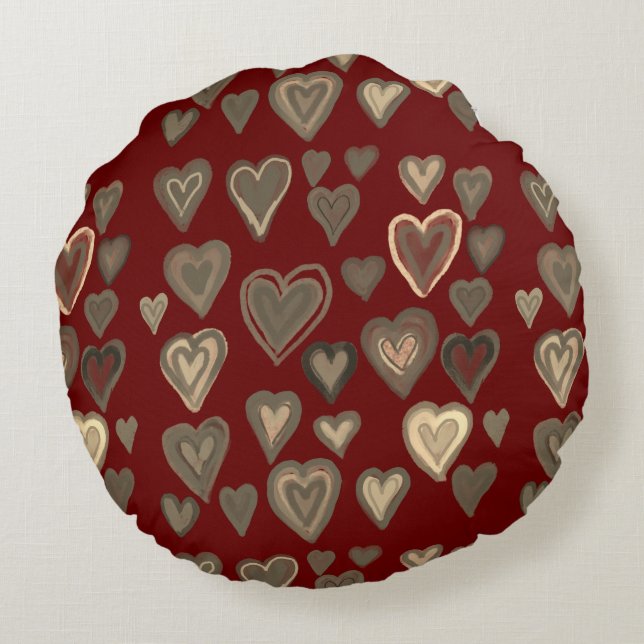 hearts round cushion (Back)