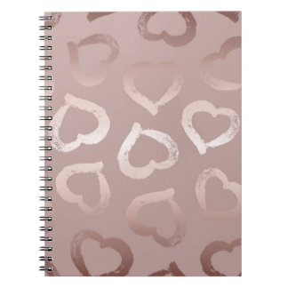 Hearts seamless pattern notebook