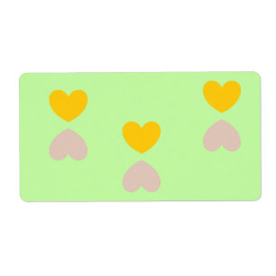 Hearts shapes on light green