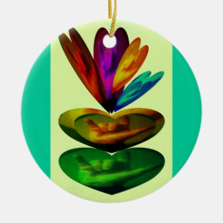 Hearts Speak I Love you Ceramic Tree Decoration