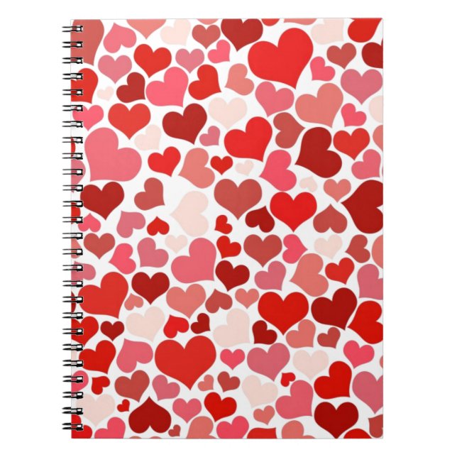 Hearts Spiral Notebook (Front)