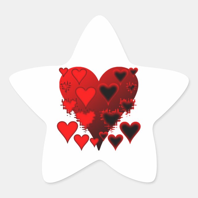 Hearts Star Sticker (Front)