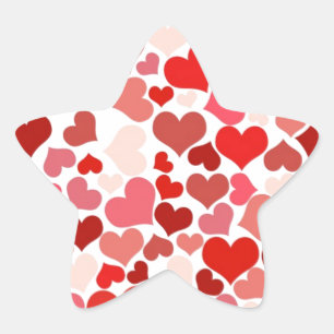 Hearts Star Sticker