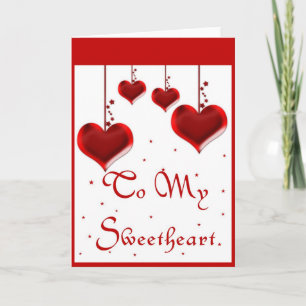 Hearts & Stars To My Sweetheart Valentine Card