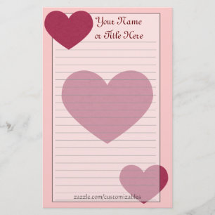 Hearts Stationery