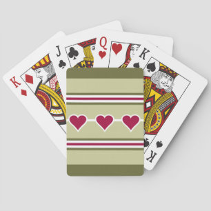 Hearts & Stripes custom playing cards