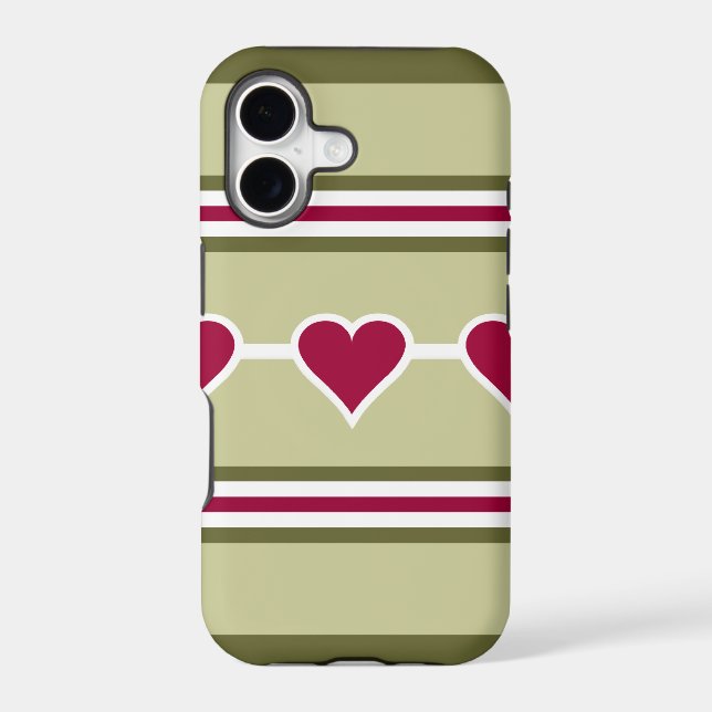 Hearts & Stripes iPhone 5 Case-Mate (Back)