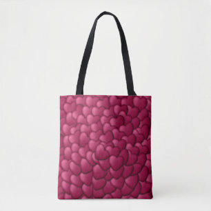 Hearts Texture Pattern Tote Bag