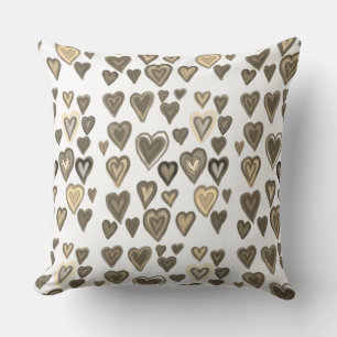 hearts throw pillow