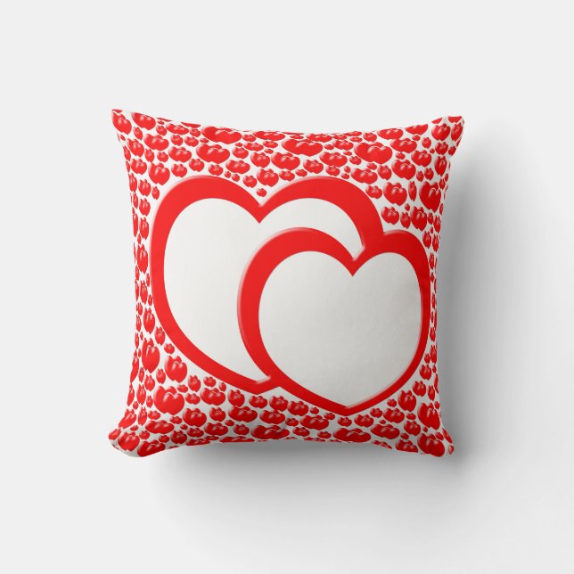 Hearts Throw Pillow (Front)