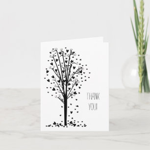 Hearts Tree Thank You Card
