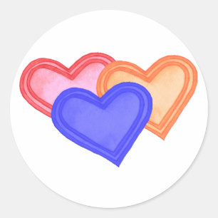 Hearts Trio Stickers