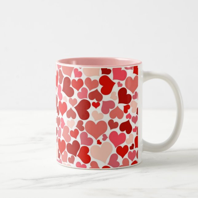Hearts Two-Tone Coffee Mug (Right)