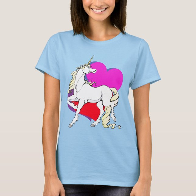 hearts, unicorn 1 T-Shirt (Front)