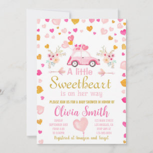 Hearts Valentine Baby Shower invitation