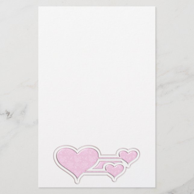 Hearts Valentine Stationary Stationery (Front)