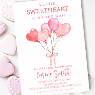 Hearts/Valentine Themed Baby Shower  Invitation