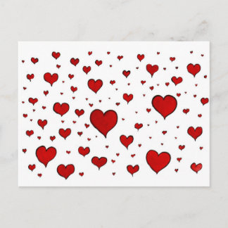 Hearts Valentines Day Holiday Postcard