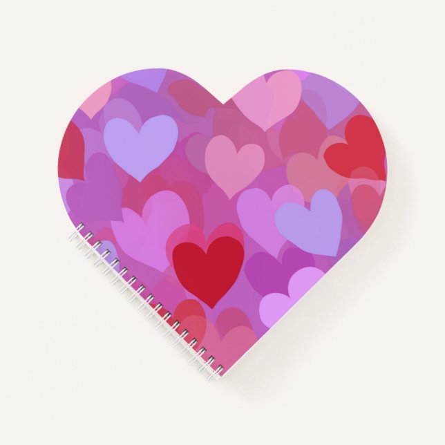 Hearts Valentine's Day Love Design Notebook (Front)