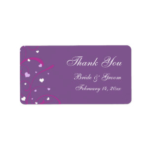 Hearts Valentine's Day Wedding Labels