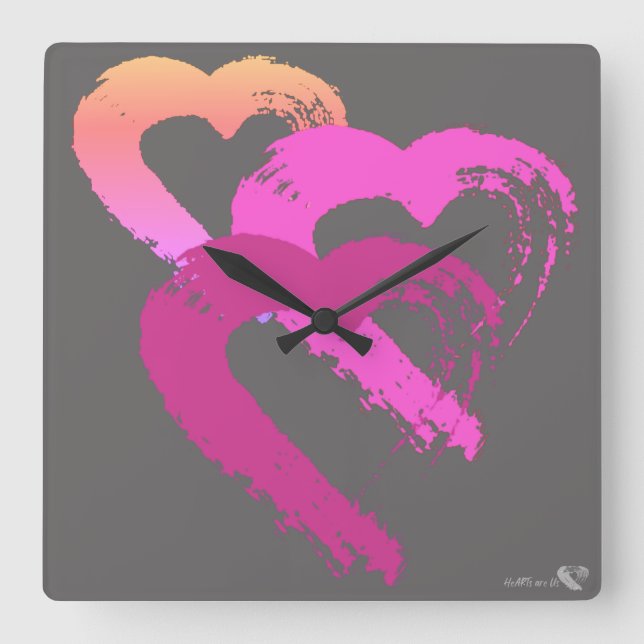 Hearts Wall Clock (Front)