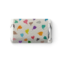 Hearts Watercolor Candy Favours 