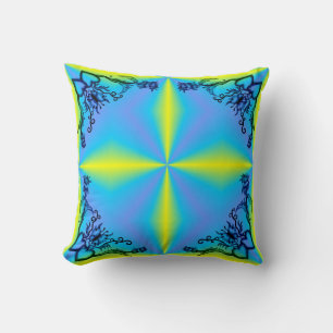Hearts with Flowers and Butterfly in Tattoo Style Cushion