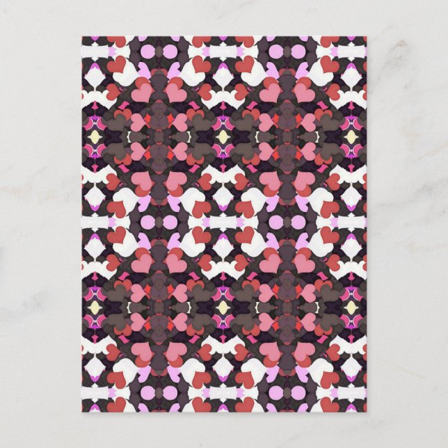 HEARTS WITH LOVE POSTCARD (Front)