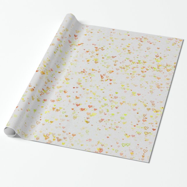 Hearts wrapping paper (Unrolled)