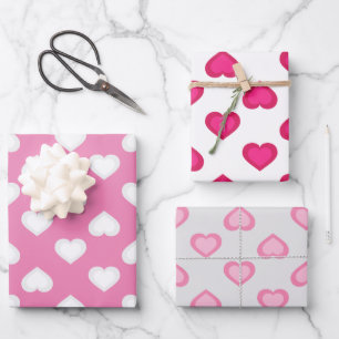 Hearts Wrapping Paper Sheets
