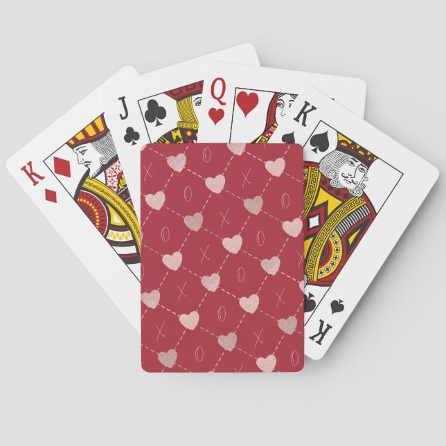 Hearts & X's & O's Playing Cards. Playing Cards (Back)