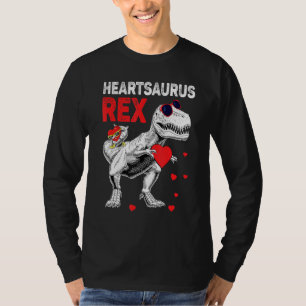 Heartsaurus Rex Dab Heart Dino Toddler Boys Valent T-Shirt
