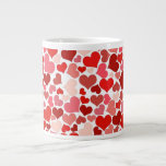 Heartstorm Large Coffee Mug<br><div class="desc">Red and pink hearts scatter like memories—each one a moment,  a laugh,  a shared story. This mug is your daily dose of feel-good nostalgia.</div>