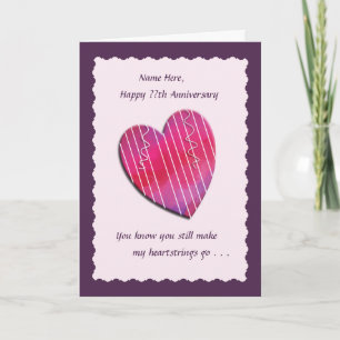 Heartstrings Any Year Wedding Anniversary Card