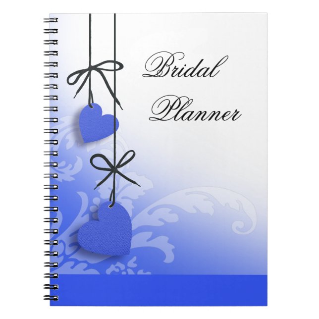 Heartstrings Bridal Planner cobalt Notebook (Front)