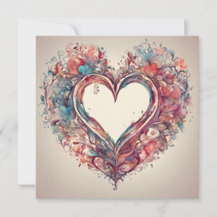 Heartstrings- watercolor heart painting