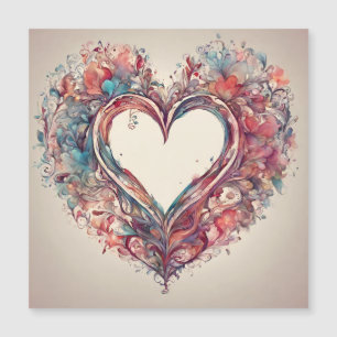 Heartstrings- watercolor heart painting 