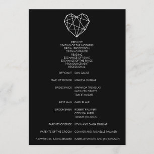 Heartstrings Wedding Program Programme