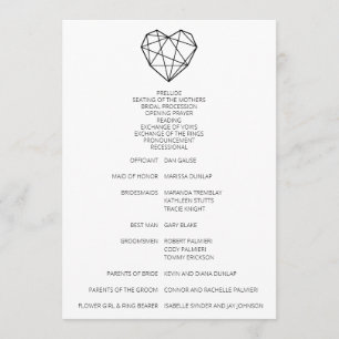 Heartstrings Wedding Program Programme