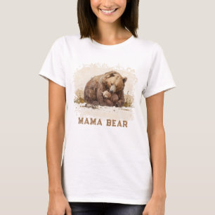 Heartwarming AP72 MAMA BEAR Cub Mother's Day Card T-Shirt