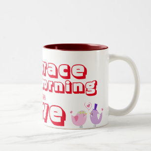 Heartwarming Birds Two-Tone Coffee Mug