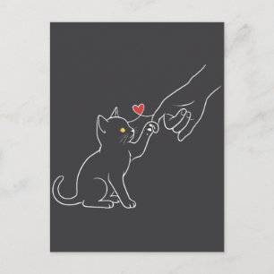 Heartwarming Cat Lover Invitation Birthday Postcard