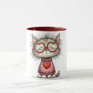 Heartwarming coffee mug with smiling kitty (#2)