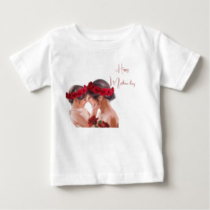 Heartwarming Floral Personalised Gift Baby T-Shirt
