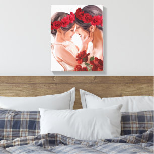 Heartwarming Floral Personalised Gift Canvas Print