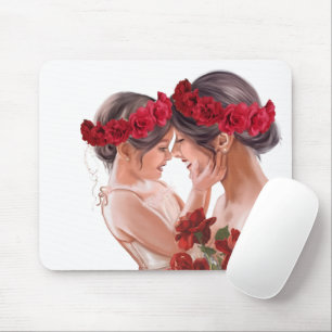 Heartwarming Floral Personalised Gift Mouse Pad