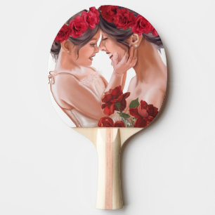 Heartwarming Floral Personalised Gift Ping Pong Paddle