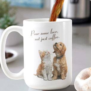 Heartwarming Gaze: Pour Some Love Custom Coffee Mug